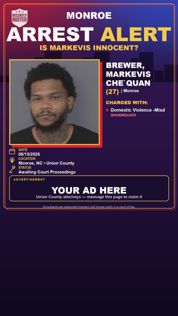 Arrest report — BREWER, MARKEVIS CHE`QUAN