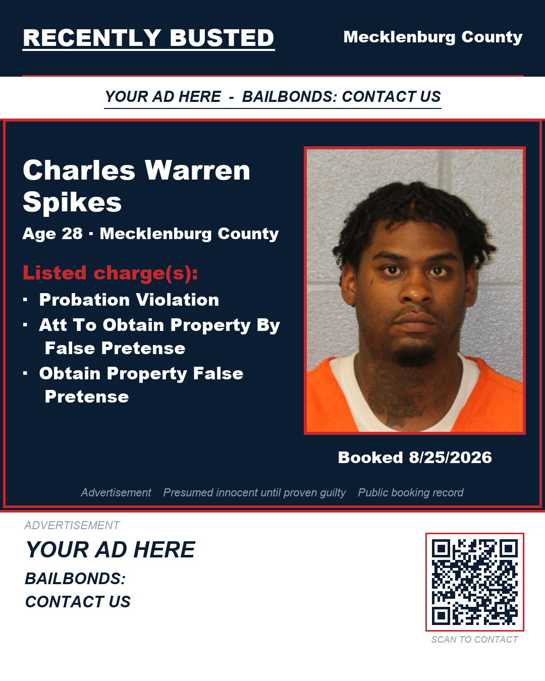 Arrest report - CHARLES WARREN SPIKES
