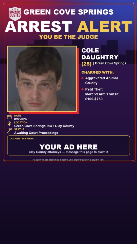 Arrest report — COLE DAUGHTRY