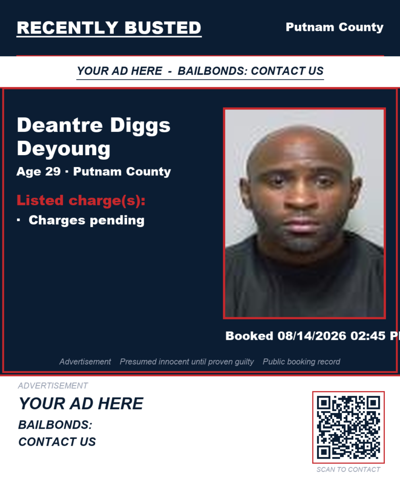 Deantre Diggs Deyoung — arrest record card, Florida Crime