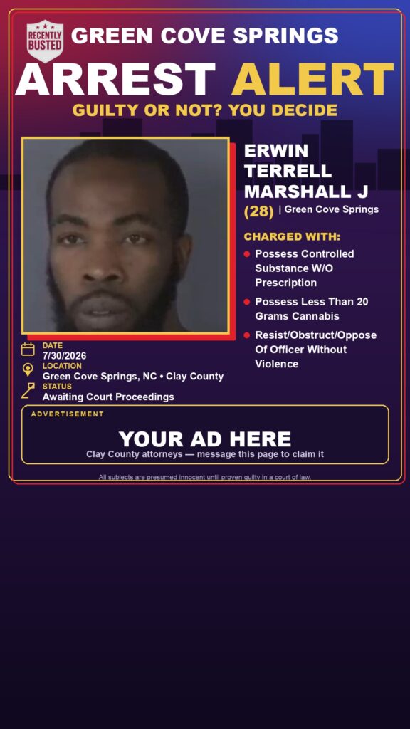 Booking photo of ERWIN TERRELL MARSHALL J