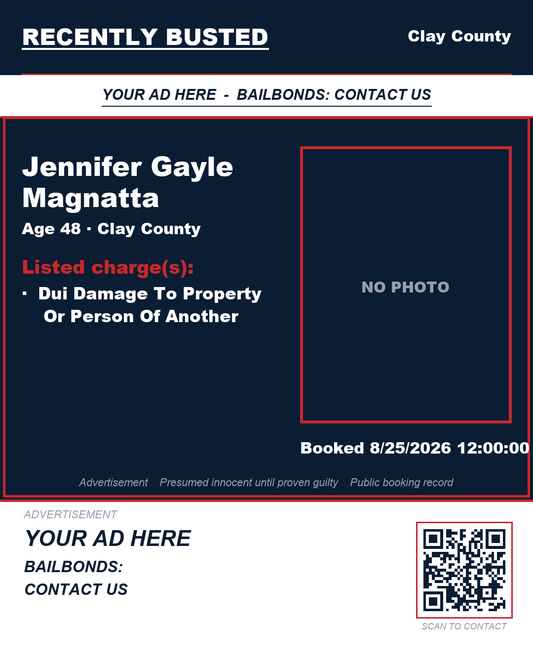 Arrest report - JENNIFER GAYLE MAGNATTA