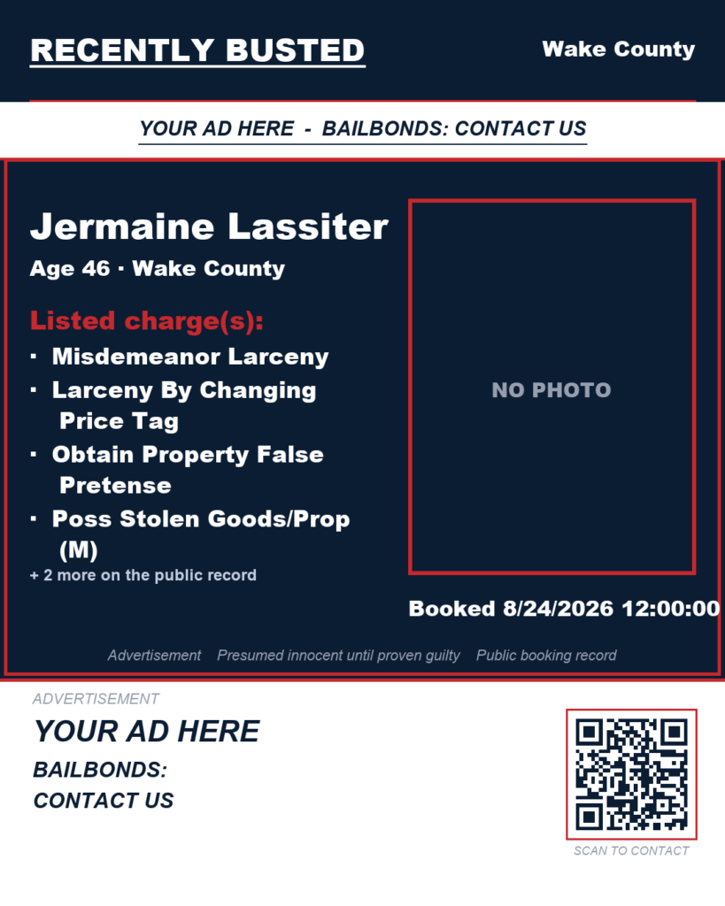 Arrest report — JERMAINE LASSITER