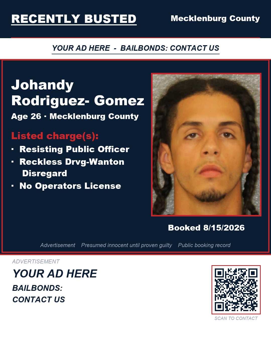 Arrest report - JOHANDY RODRIGUEZ- GOMEZ