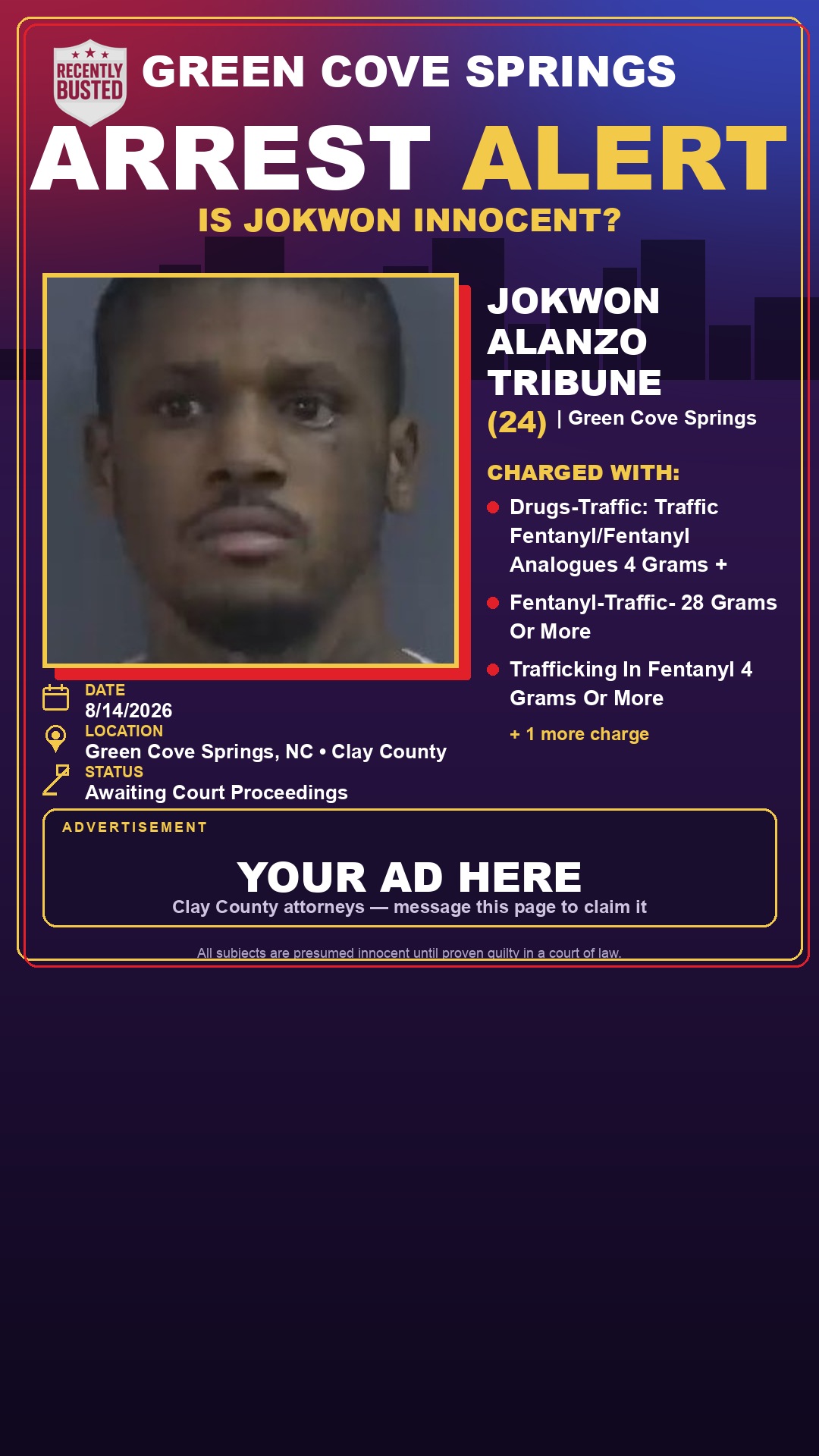 Arrest report - JOKWON ALANZO TRIBUNE