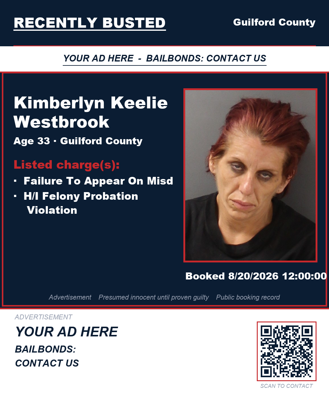 Arrest report - KIMBERLYN KEELIE WESTBROOK