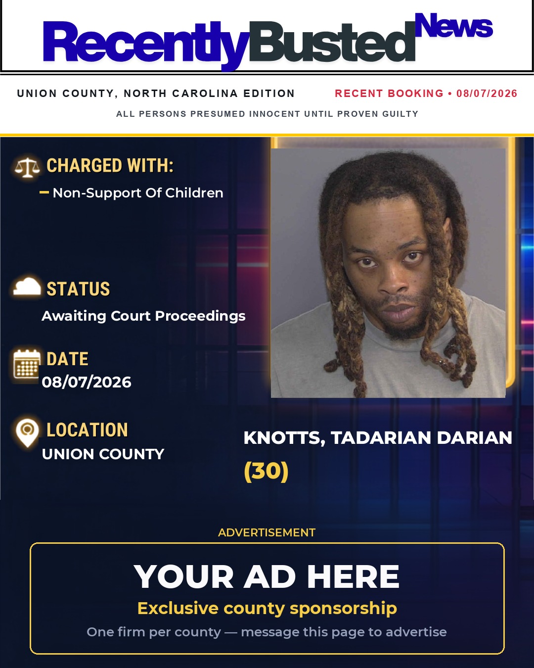 Arrest report - KNOTTS, TADARIAN DARIAN