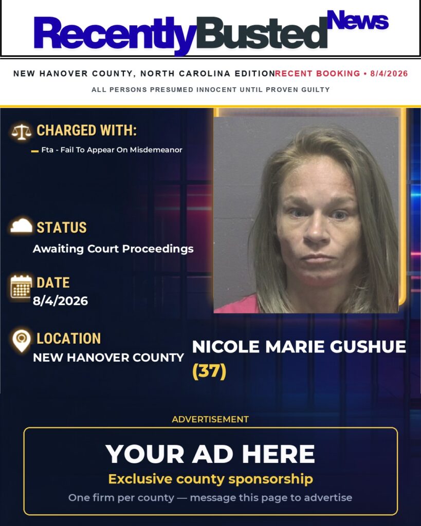 Arrest report — NICOLE MARIE GUSHUE