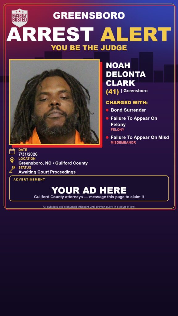 Booking photo of NOAH DELONTA CLARK