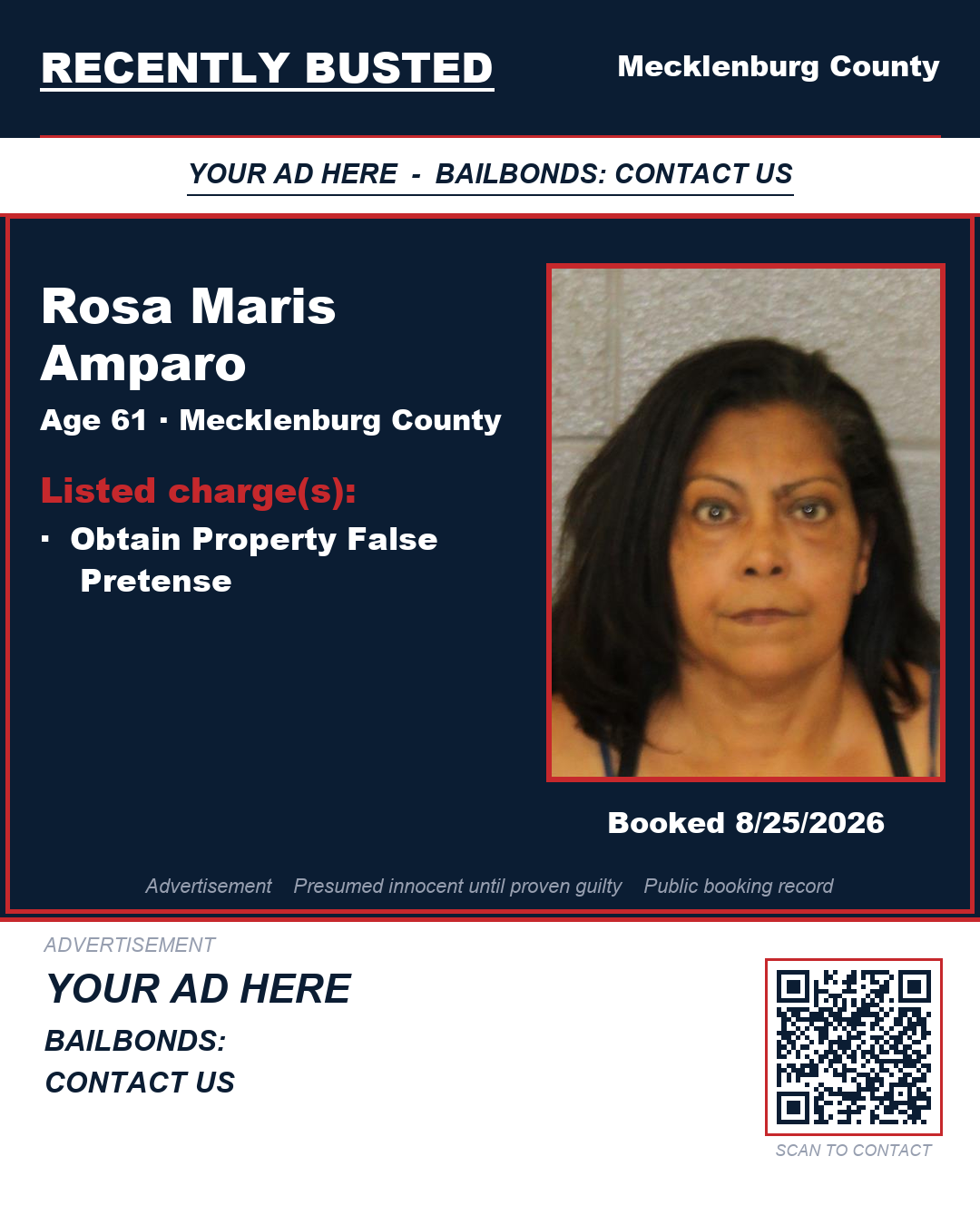 Arrest report - ROSA MARIS AMPARO