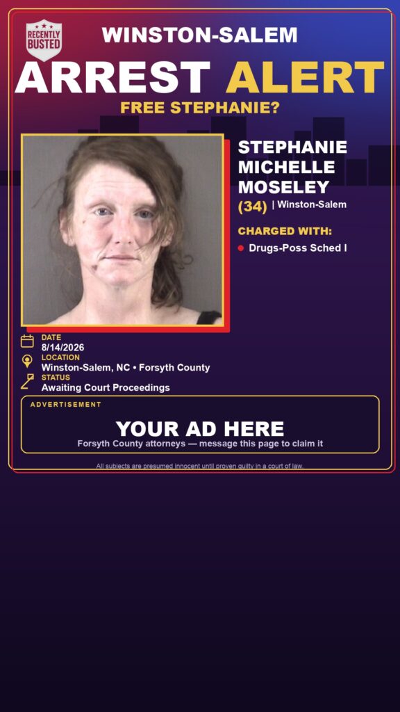 Arrest report — STEPHANIE MICHELLE MOSELEY