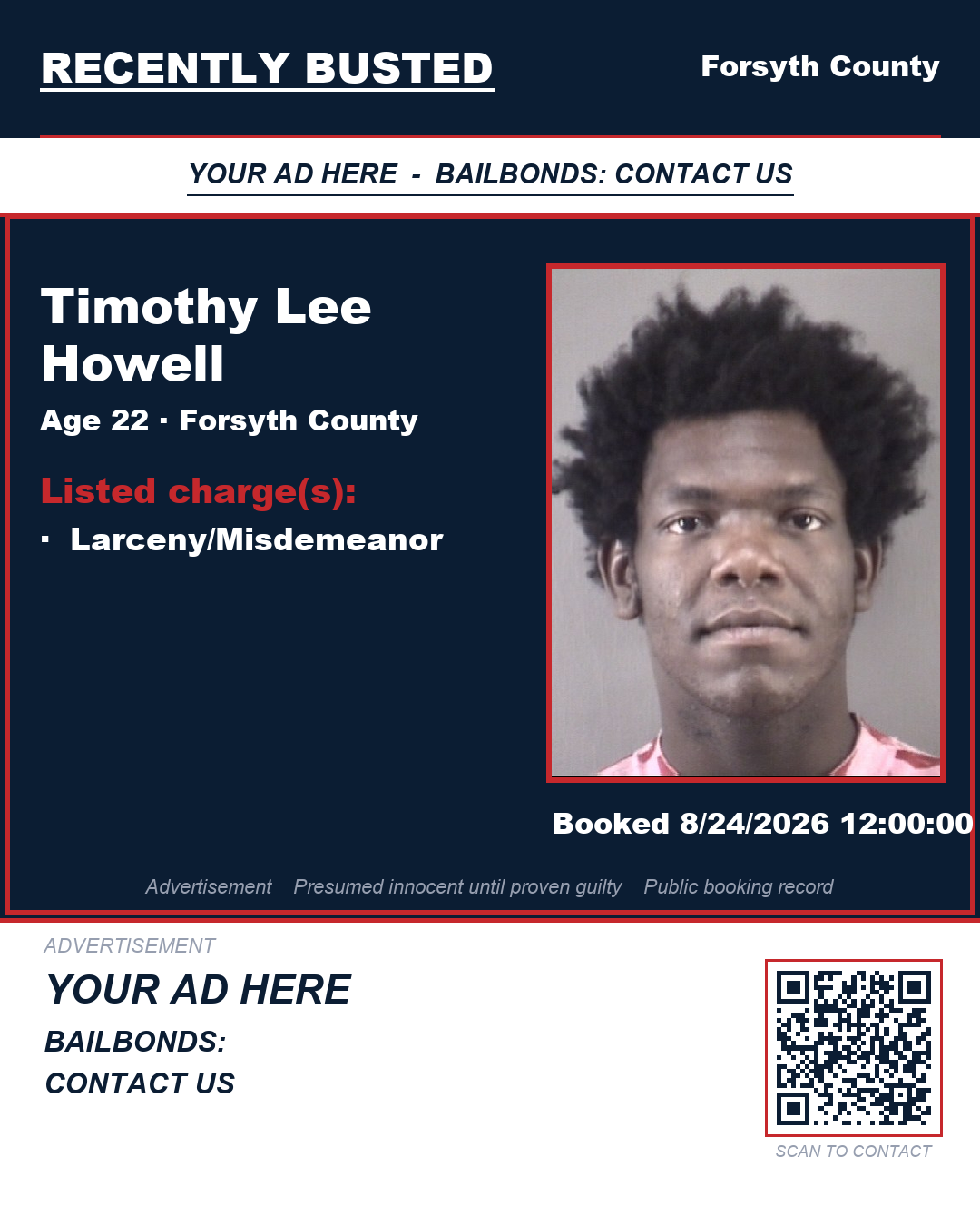Arrest report - TIMOTHY LEE HOWELL