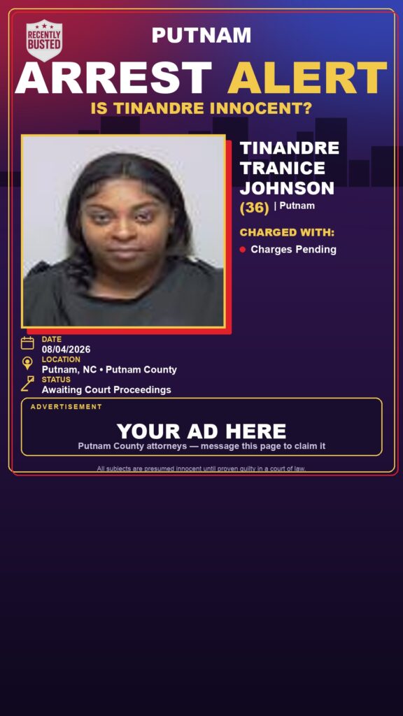 Tinandre Tranice Johnson — arrest record card, Florida Crime