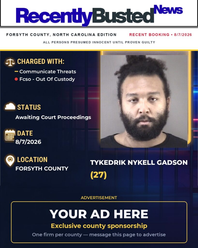 Arrest report — TYKEDRIK NYKELL GADSON