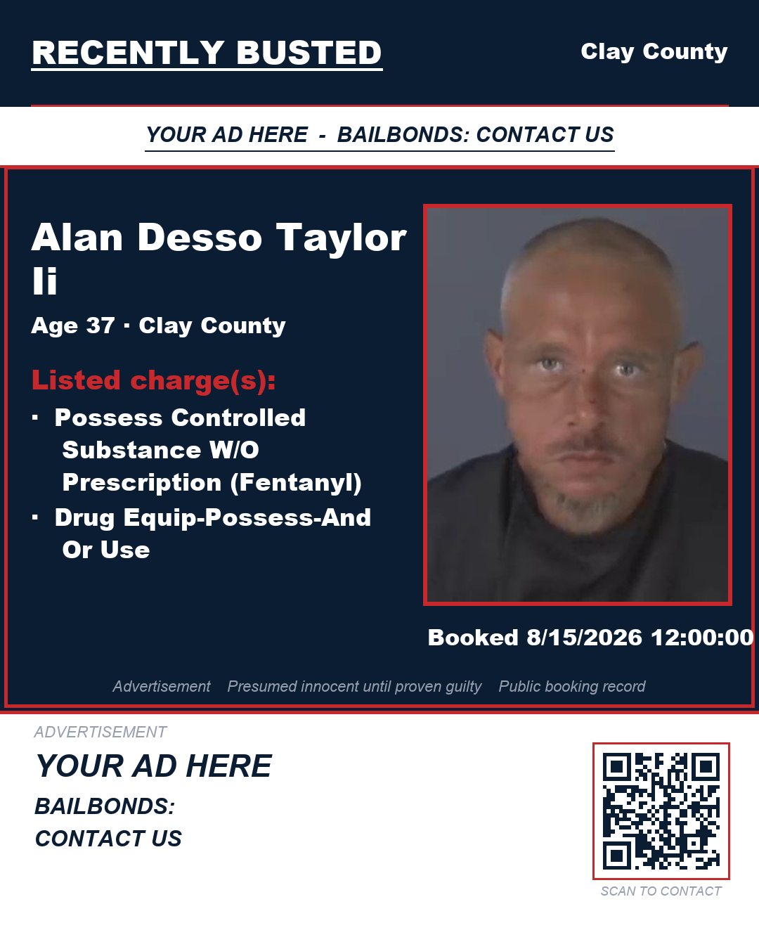 Arrest report - ALAN DESSO TAYLOR II