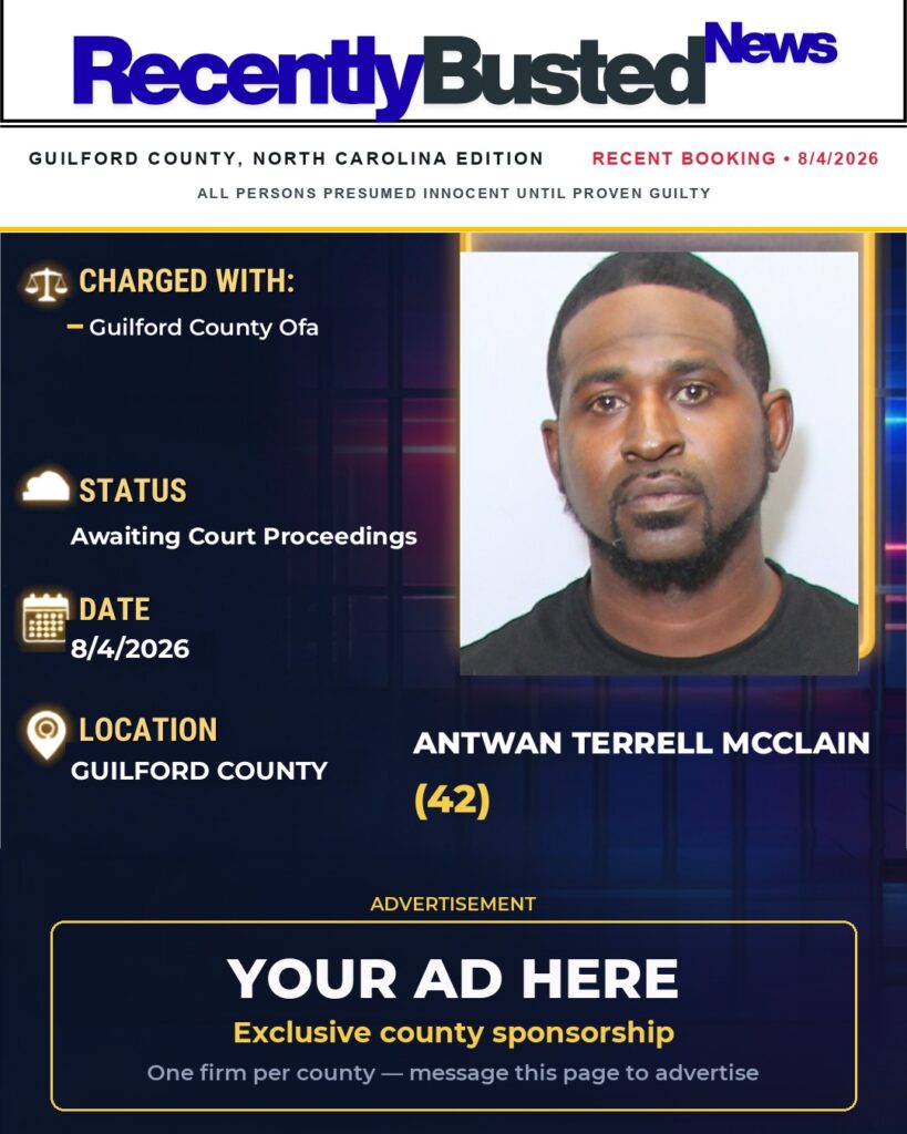 Arrest report — ANTWAN TERRELL MCCLAIN
