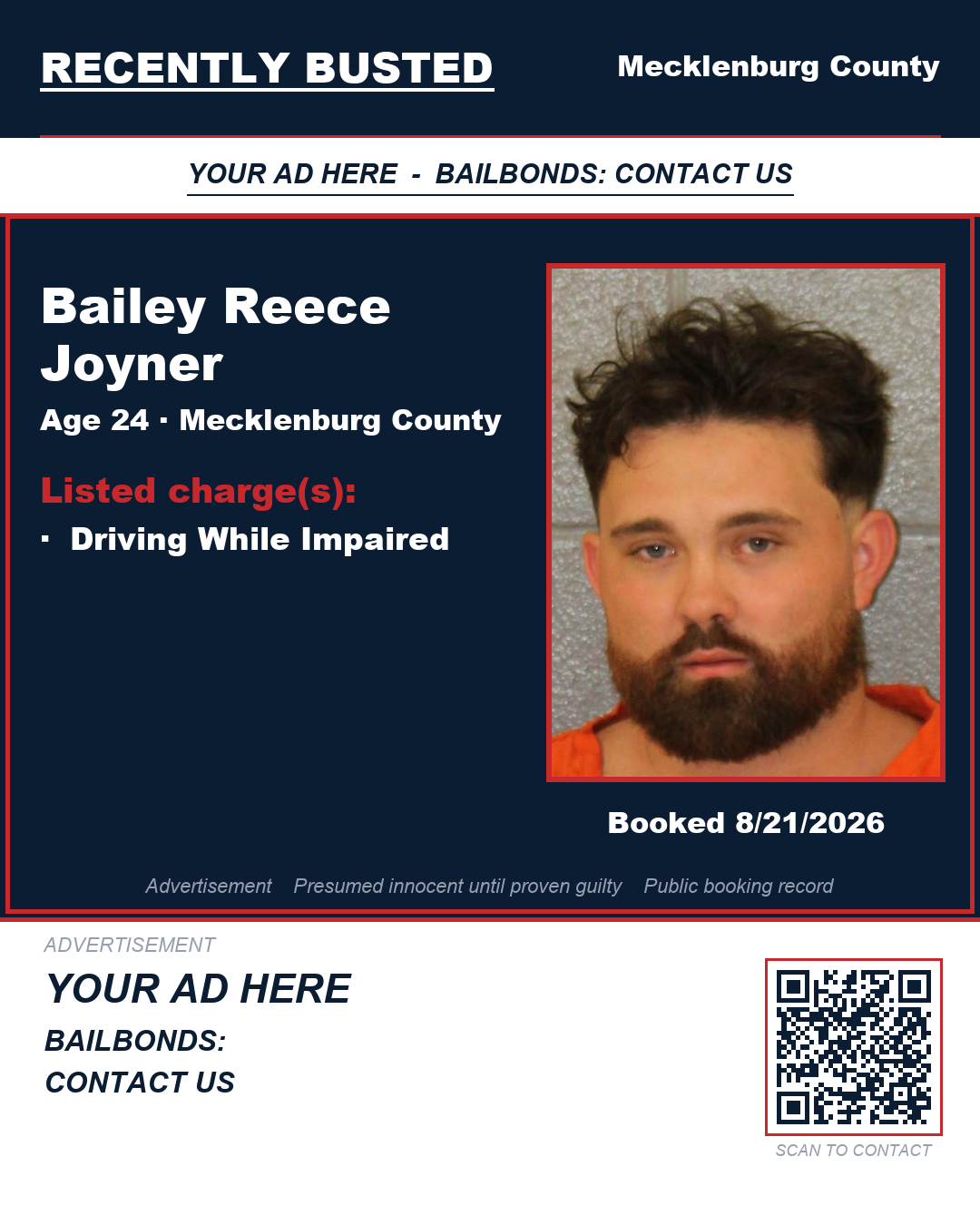 Arrest report - BAILEY REECE JOYNER
