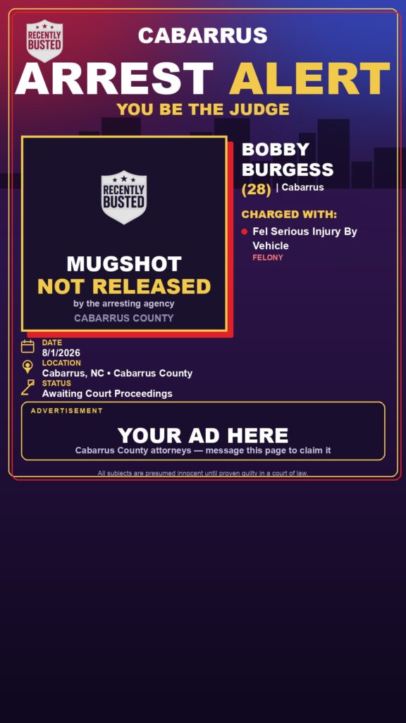 Arrest report โ BOBBY BURGESS