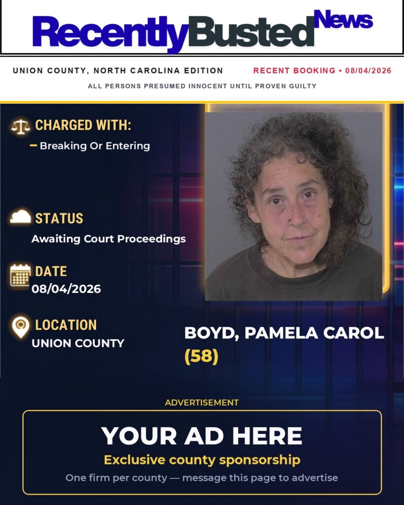 Arrest report — BOYD, PAMELA CAROL