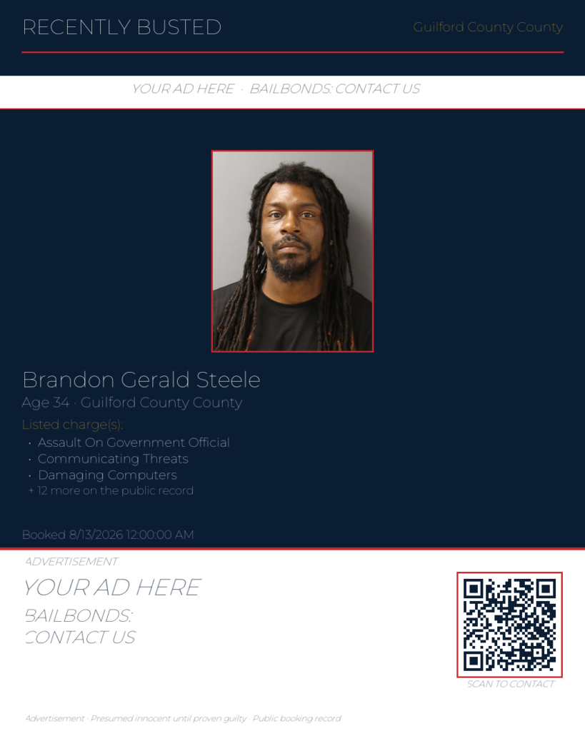 Arrest report — BRANDON GERALD STEELE