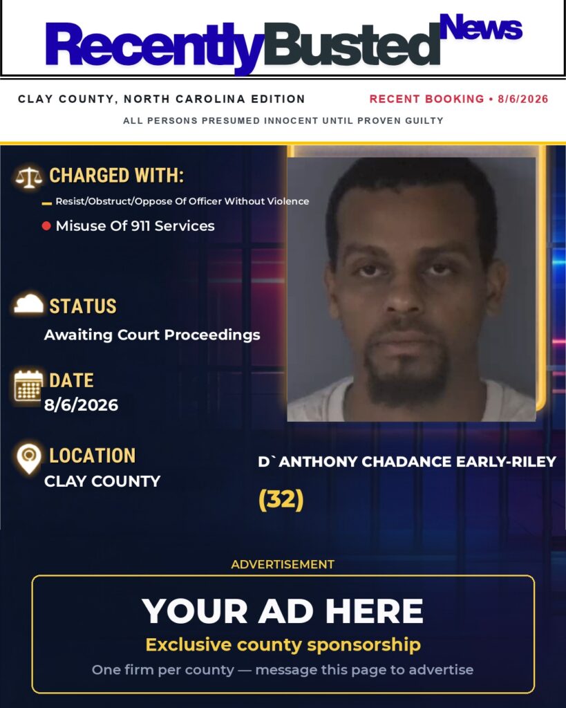 Arrest report — D`ANTHONY CHADANCE EARLY-RILEY