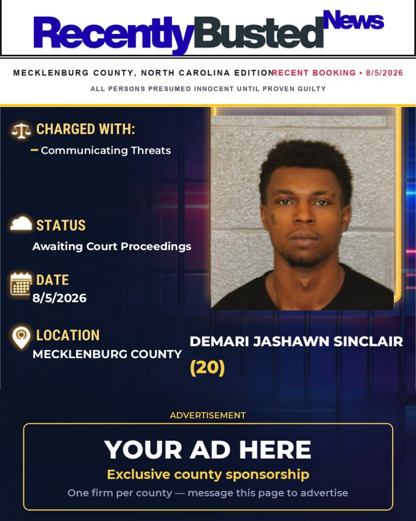 Arrest report — DEMARI JASHAWN SINCLAIR