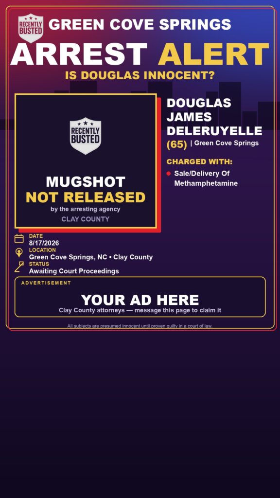 Arrest report — DOUGLAS JAMES DELERUYELLE