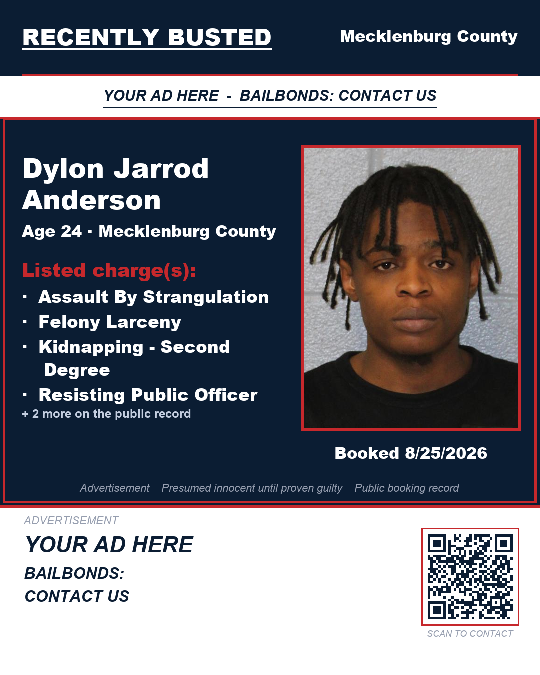 Arrest report - DYLON JARROD ANDERSON