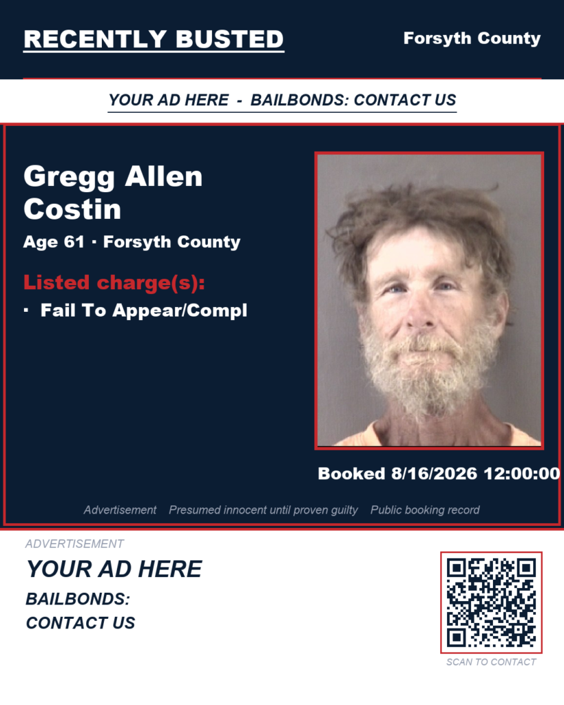 Arrest report — GREGG ALLEN COSTIN