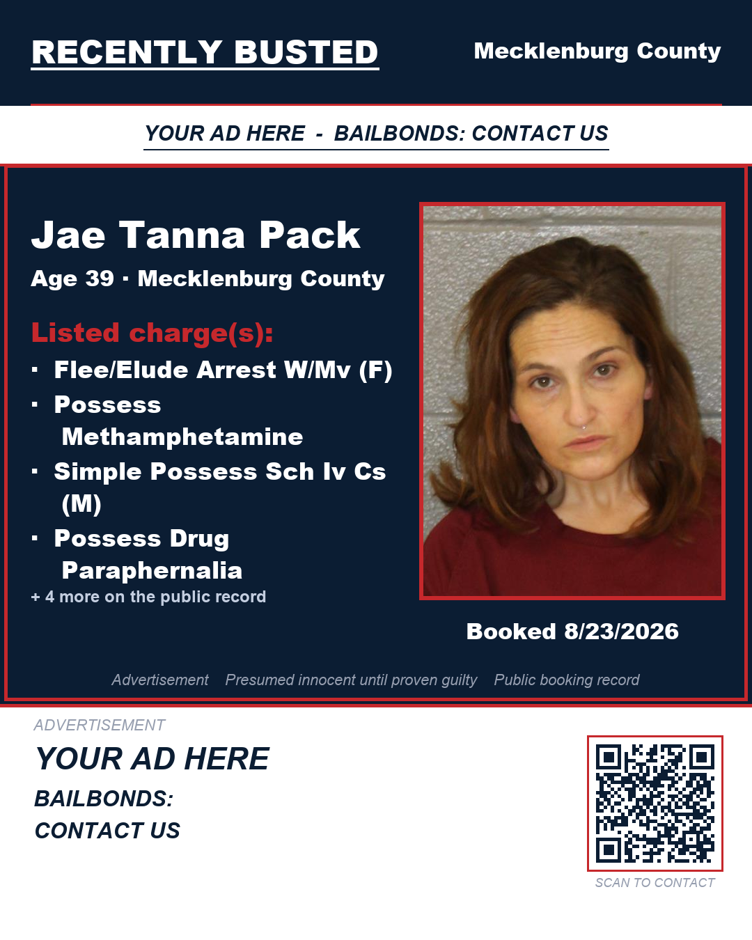 Arrest report - JAE TANNA PACK
