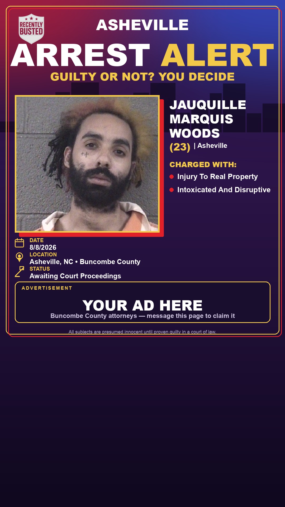 Arrest report - JAUQUILLE MARQUIS WOODS