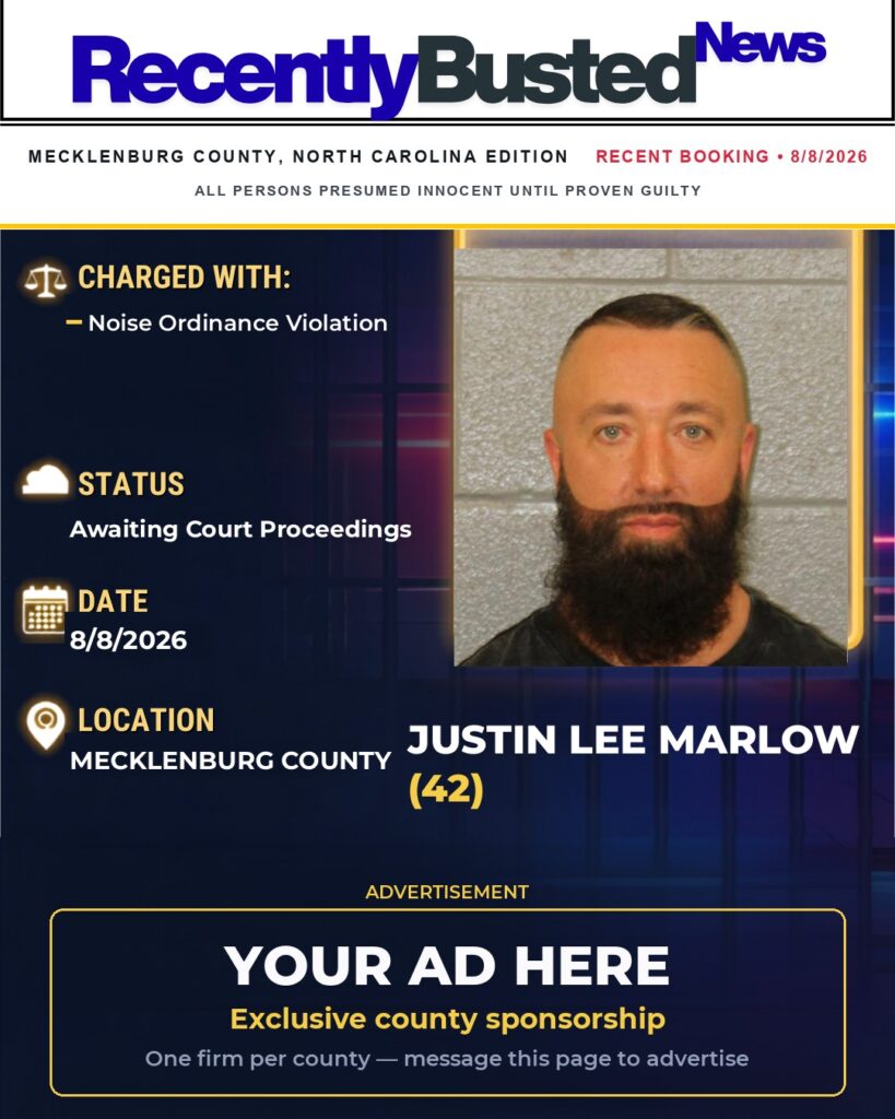Arrest report — JUSTIN LEE MARLOW