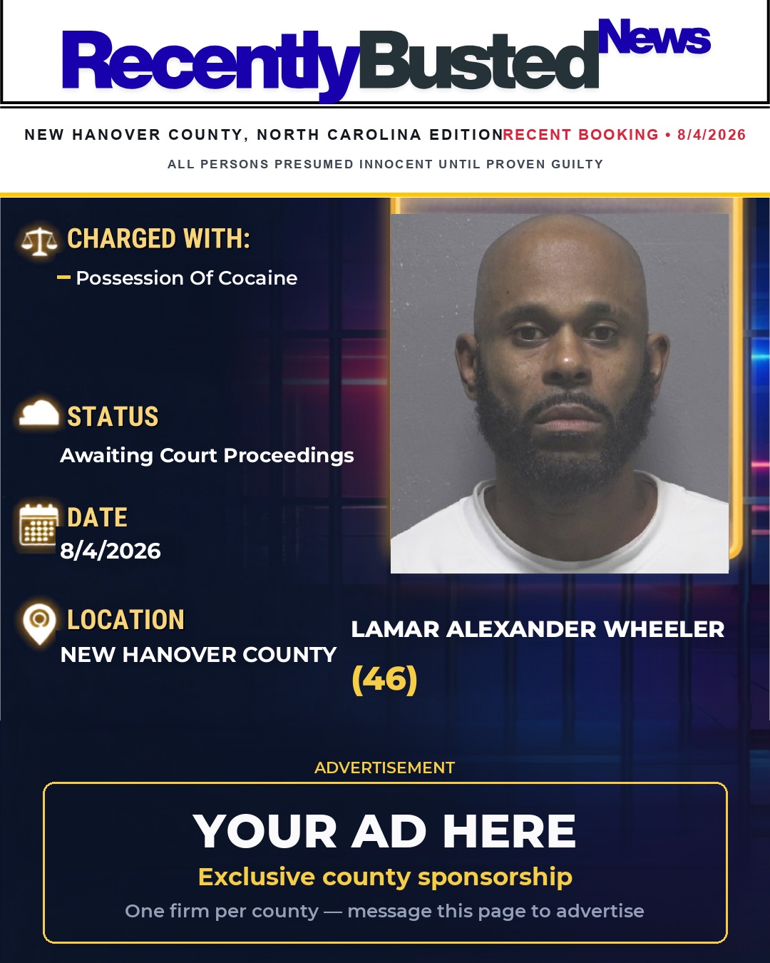 Arrest report - LAMAR ALEXANDER WHEELER