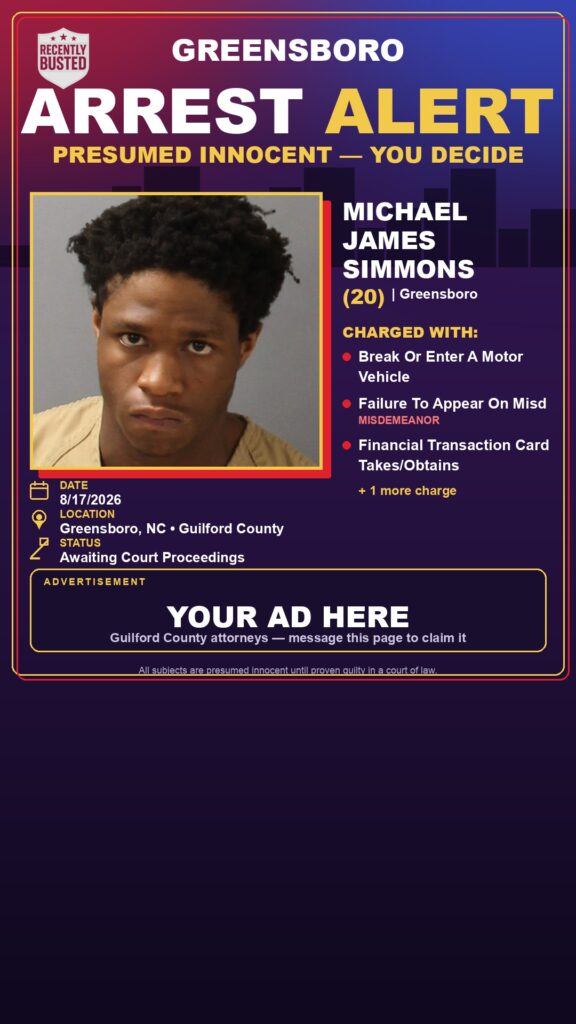 Arrest report — MICHAEL JAMES SIMMONS