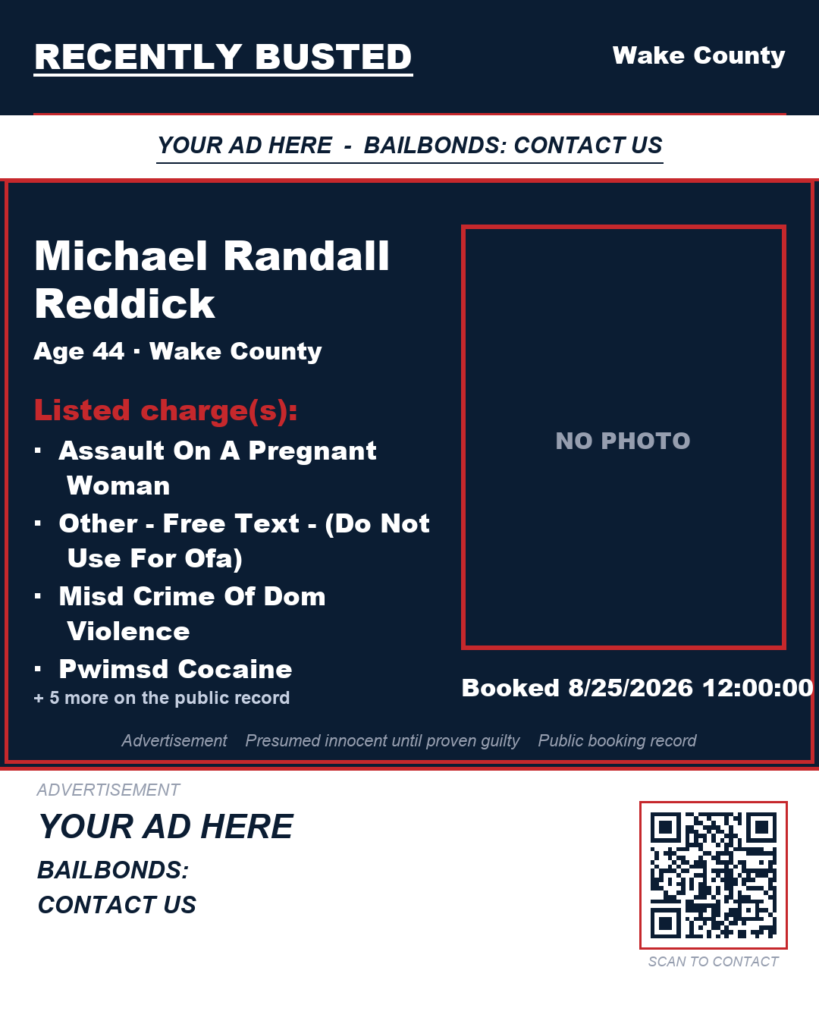 Arrest report — MICHAEL RANDALL REDDICK