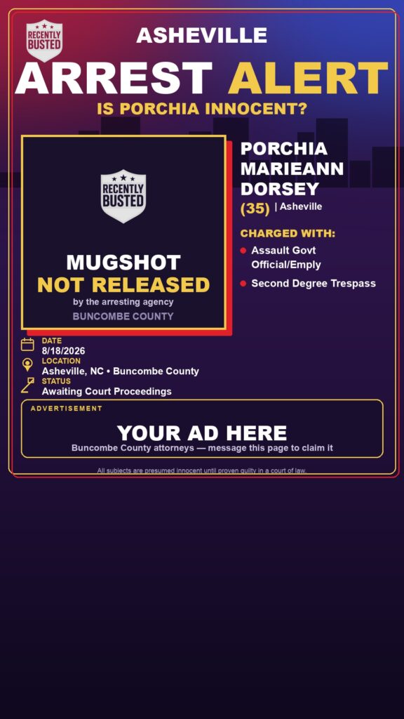 Arrest report — PORCHIA MARIEANN DORSEY