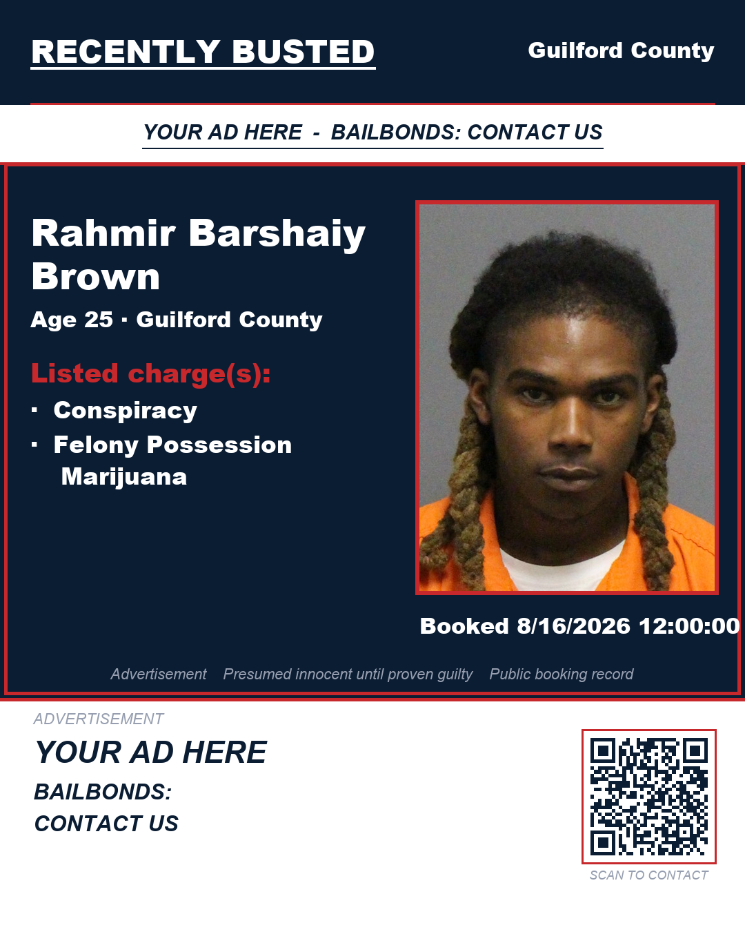 Arrest report - RAHMIR BARSHAIY BROWN