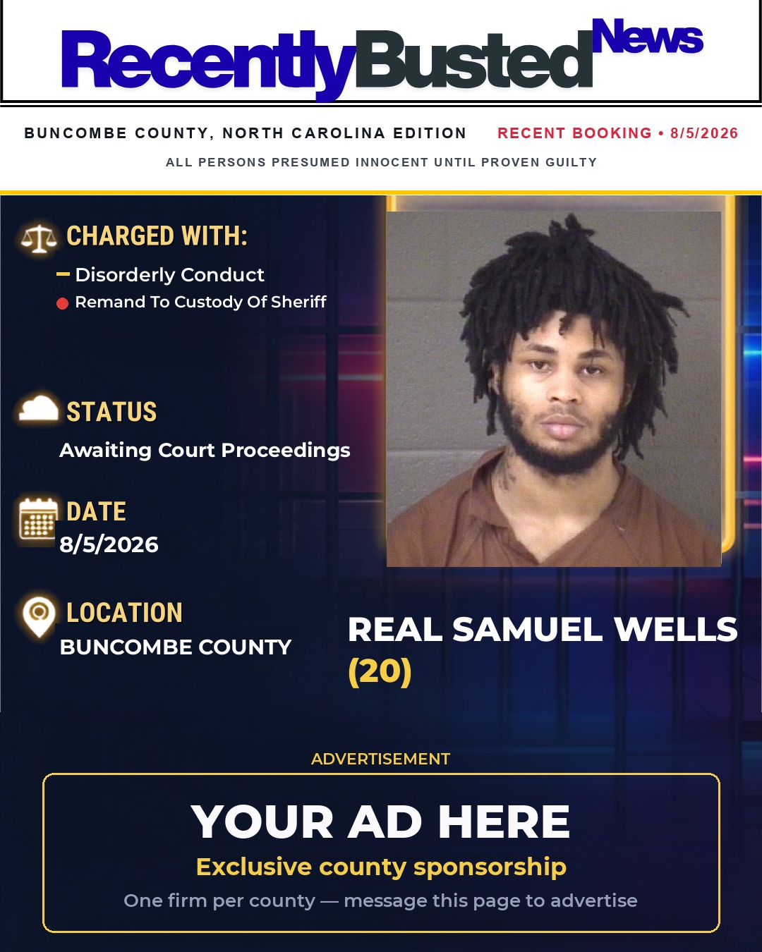 Arrest report - REAL SAMUEL WELLS