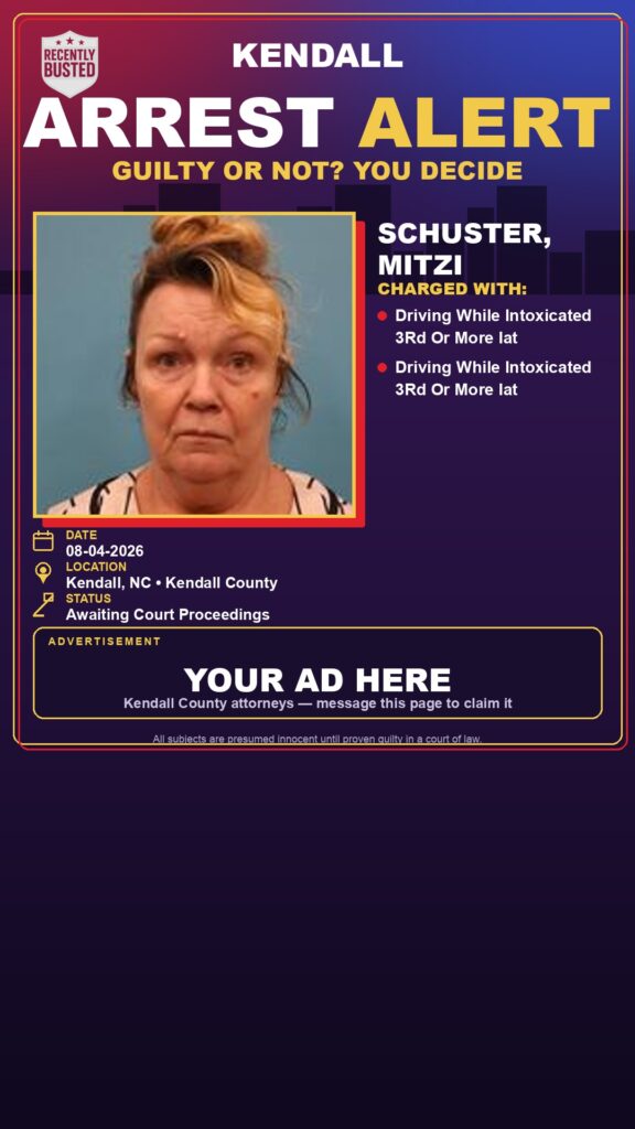 Arrest report - Schuster, Mitzi