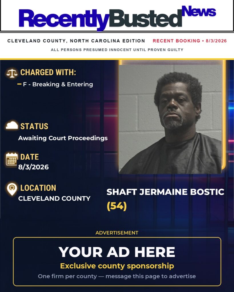 Arrest report โ SHAFT JERMAINE BOSTIC