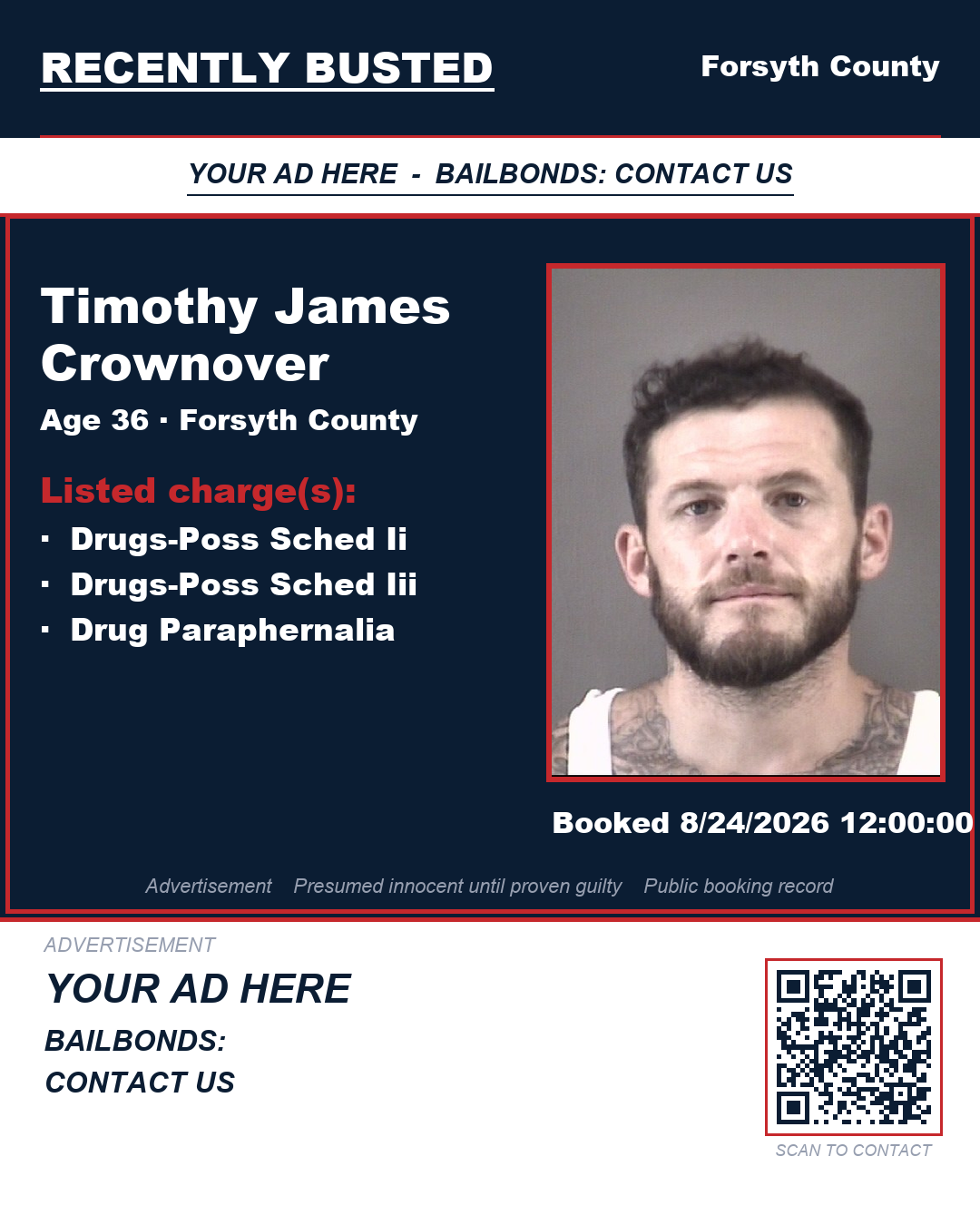 Arrest report - TIMOTHY JAMES CROWNOVER
