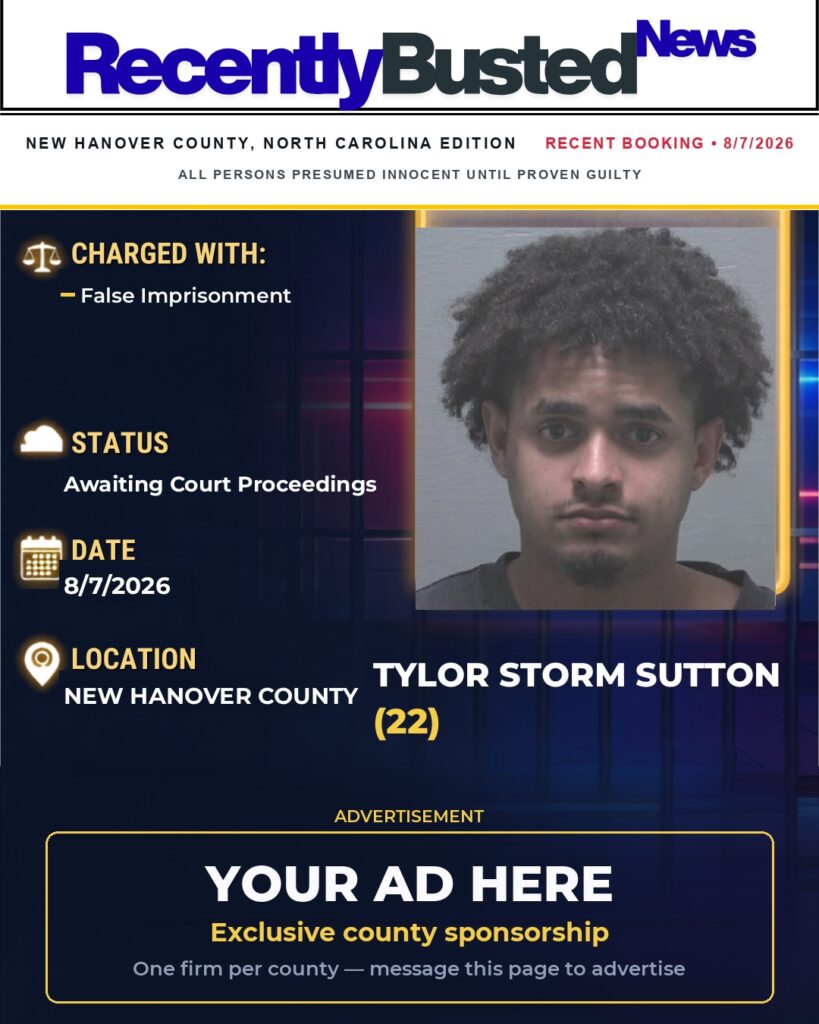 Arrest report — TYLOR STORM SUTTON