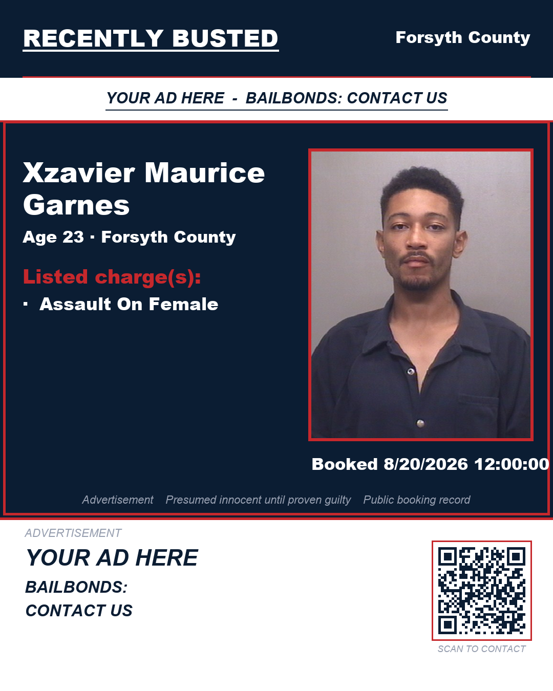 Arrest report - XZAVIER MAURICE GARNES