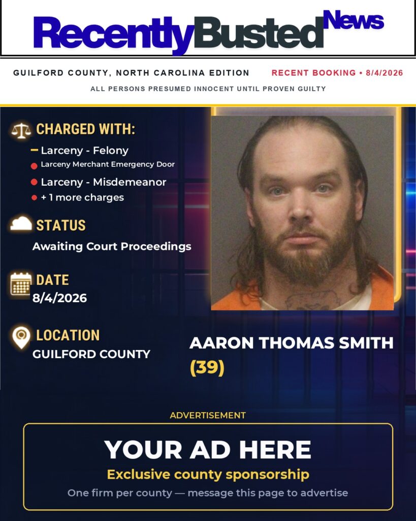 Arrest report — AARON THOMAS SMITH
