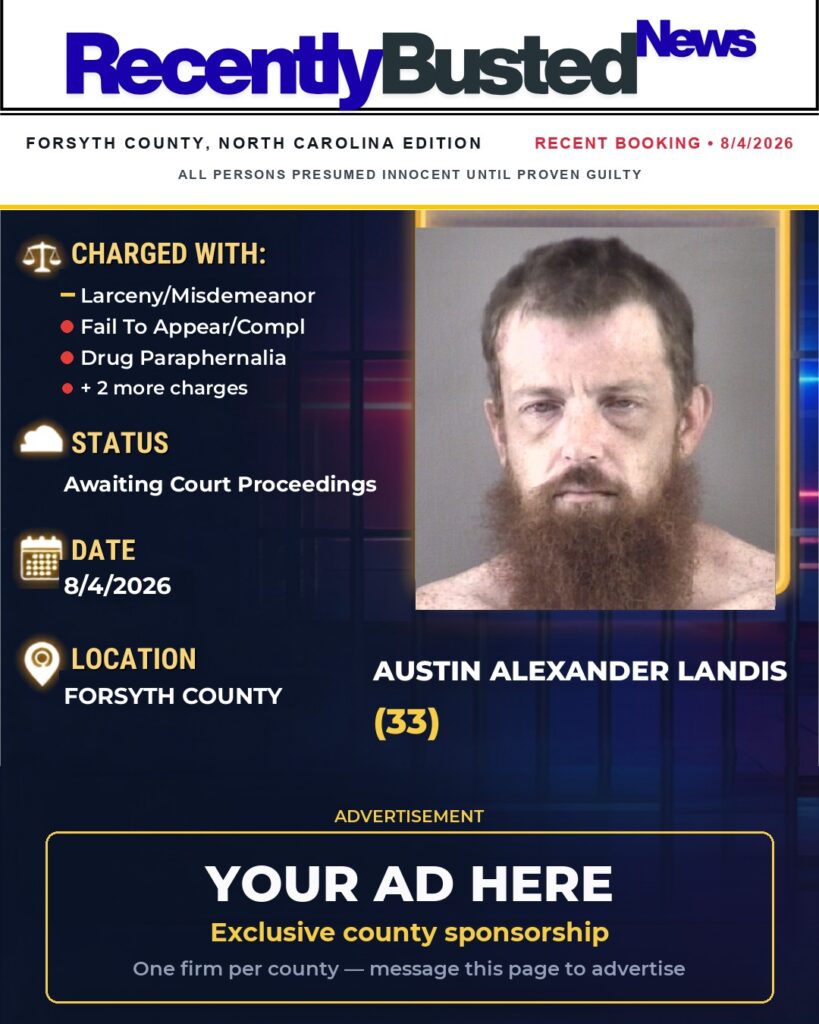 Arrest report — AUSTIN ALEXANDER LANDIS