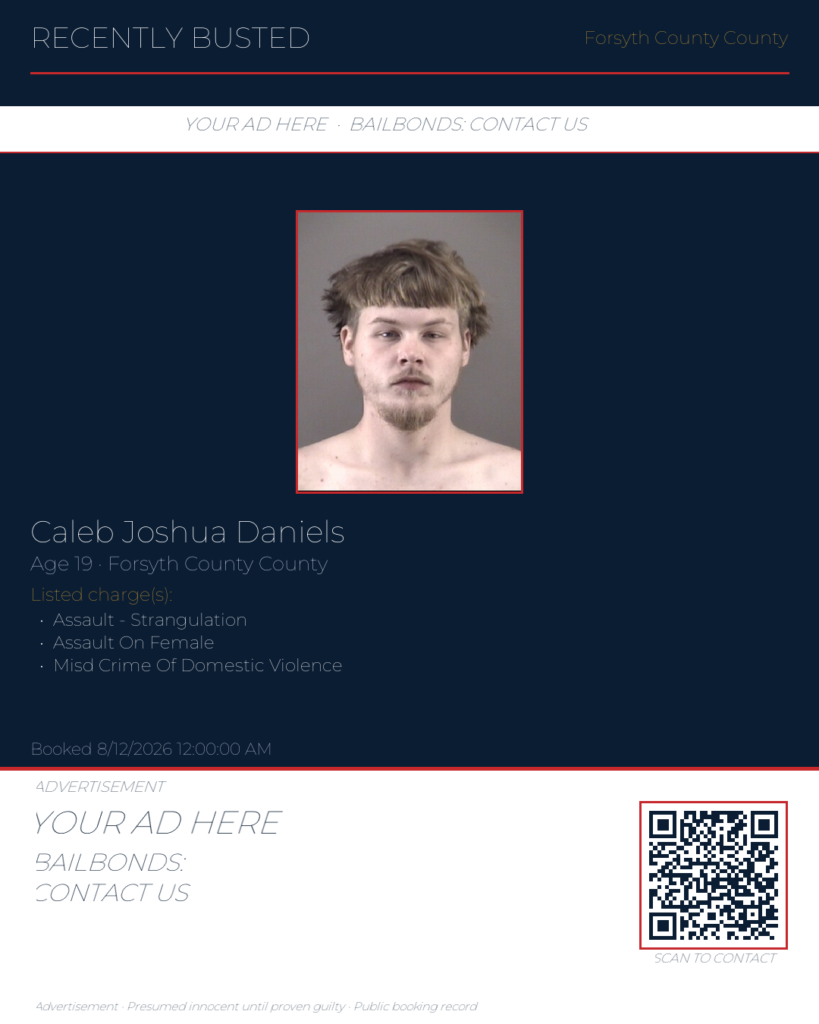 Arrest report — CALEB JOSHUA DANIELS