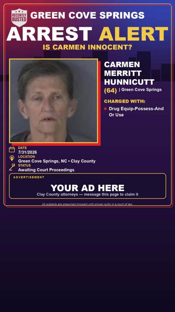 CARMEN MERRITT HUNNICUTT — arrest record card, Mugshot Hottie
