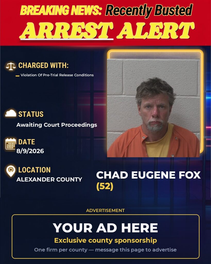 Arrest report — CHAD EUGENE FOX