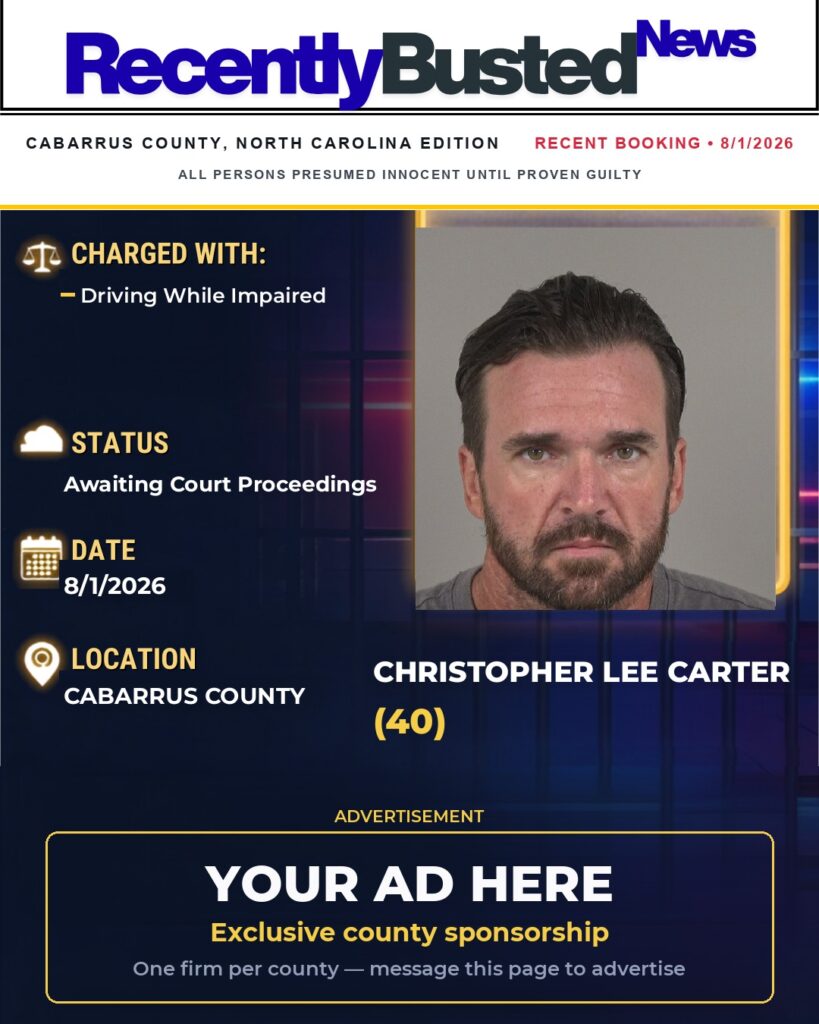 Arrest report โ CHRISTOPHER LEE CARTER