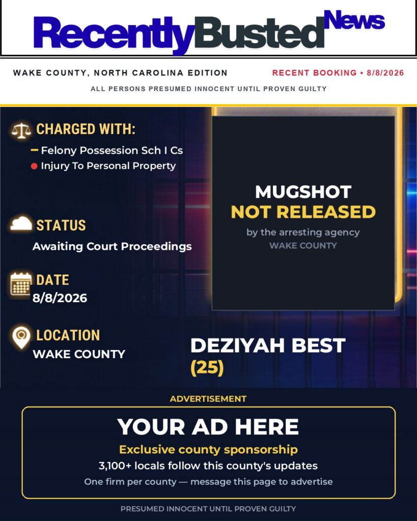 Arrest report - DEZIYAH BEST
